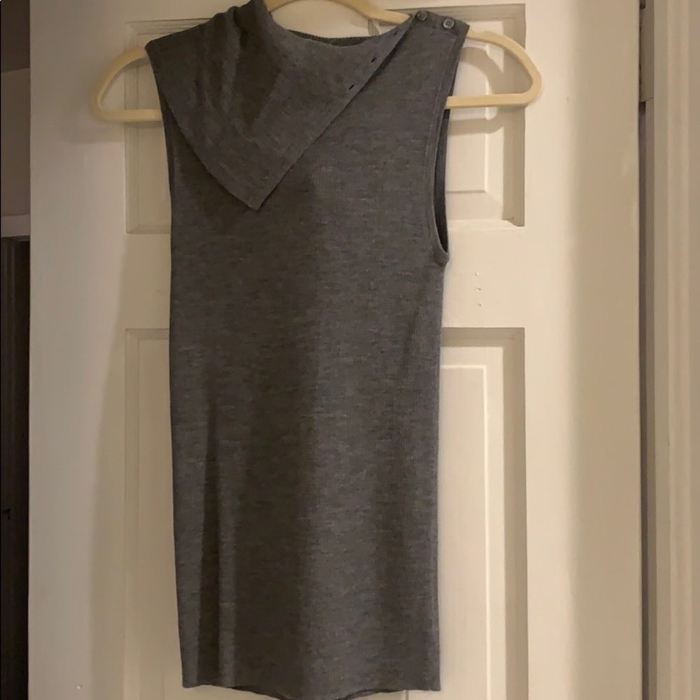 Theory Grey Ribbed Tank